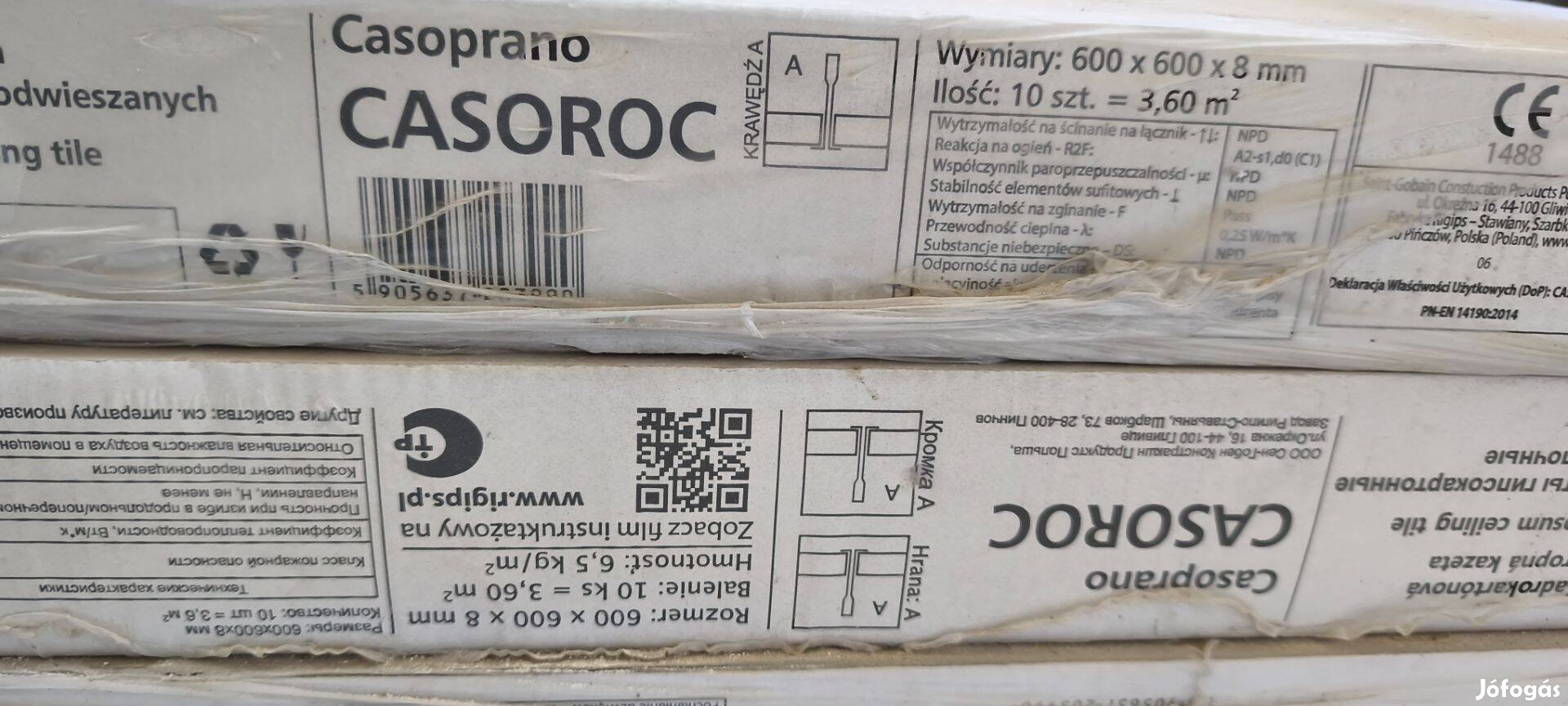 Rigips Casoprano Casoroc kazettás álmennyezet lapok