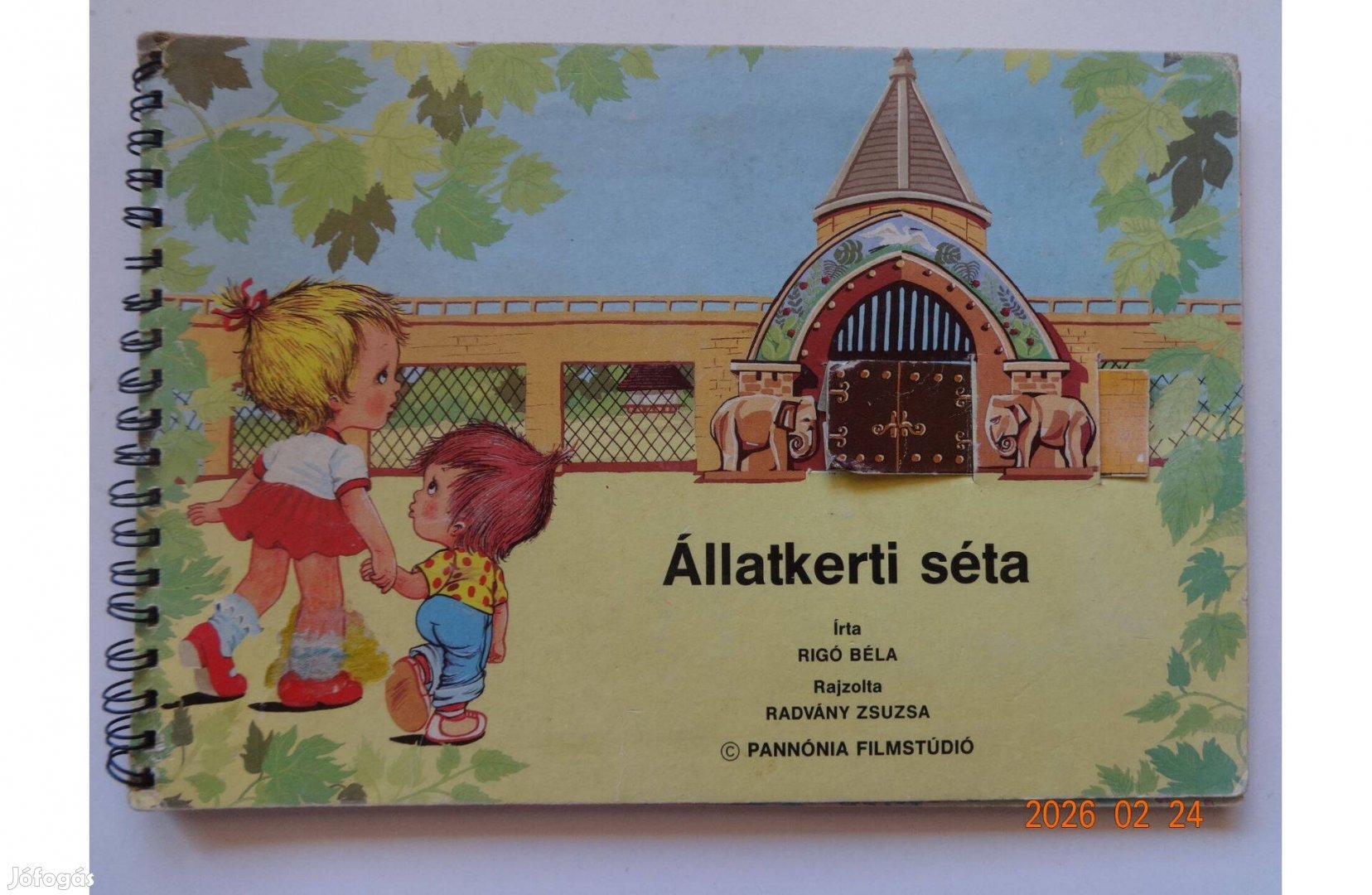 Rigó Béla Állatkerti Séta - kemény lapos mesekönyv - ritka