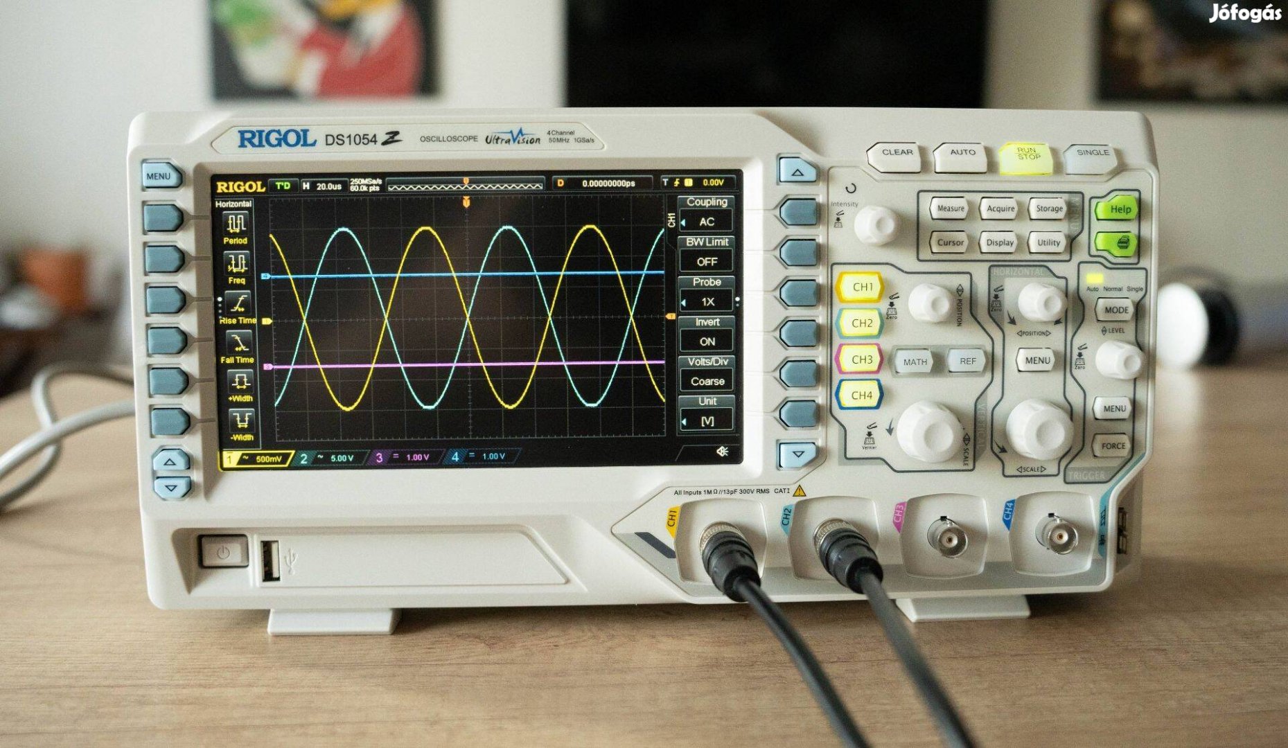 Rigol DS1054Z oszcilloszkóp, oscilloscope, 4 csatorna, DSO