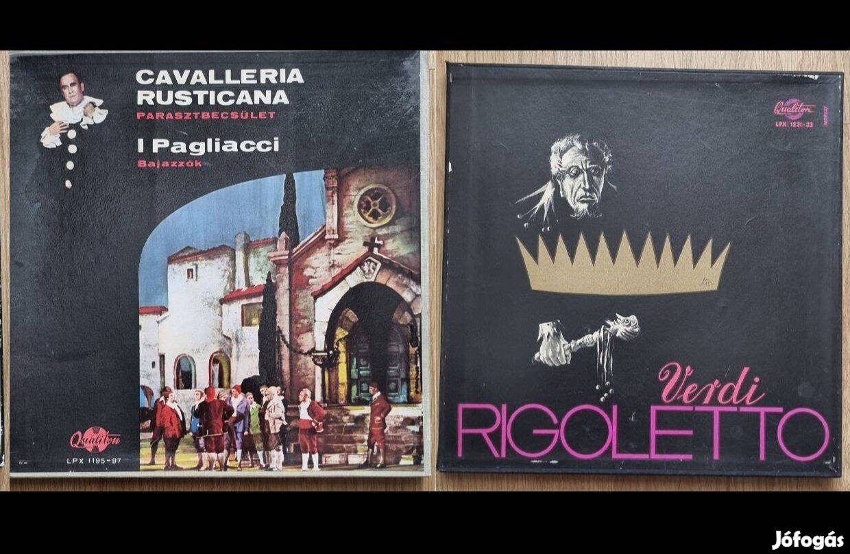 Rigoletto és Parasztbecsület opera vinyl, bakelit (6 db lemez)