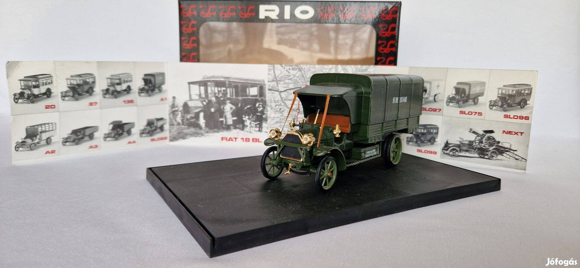 Rio 143 Fiat 18BL veterán katonai teherautómodell