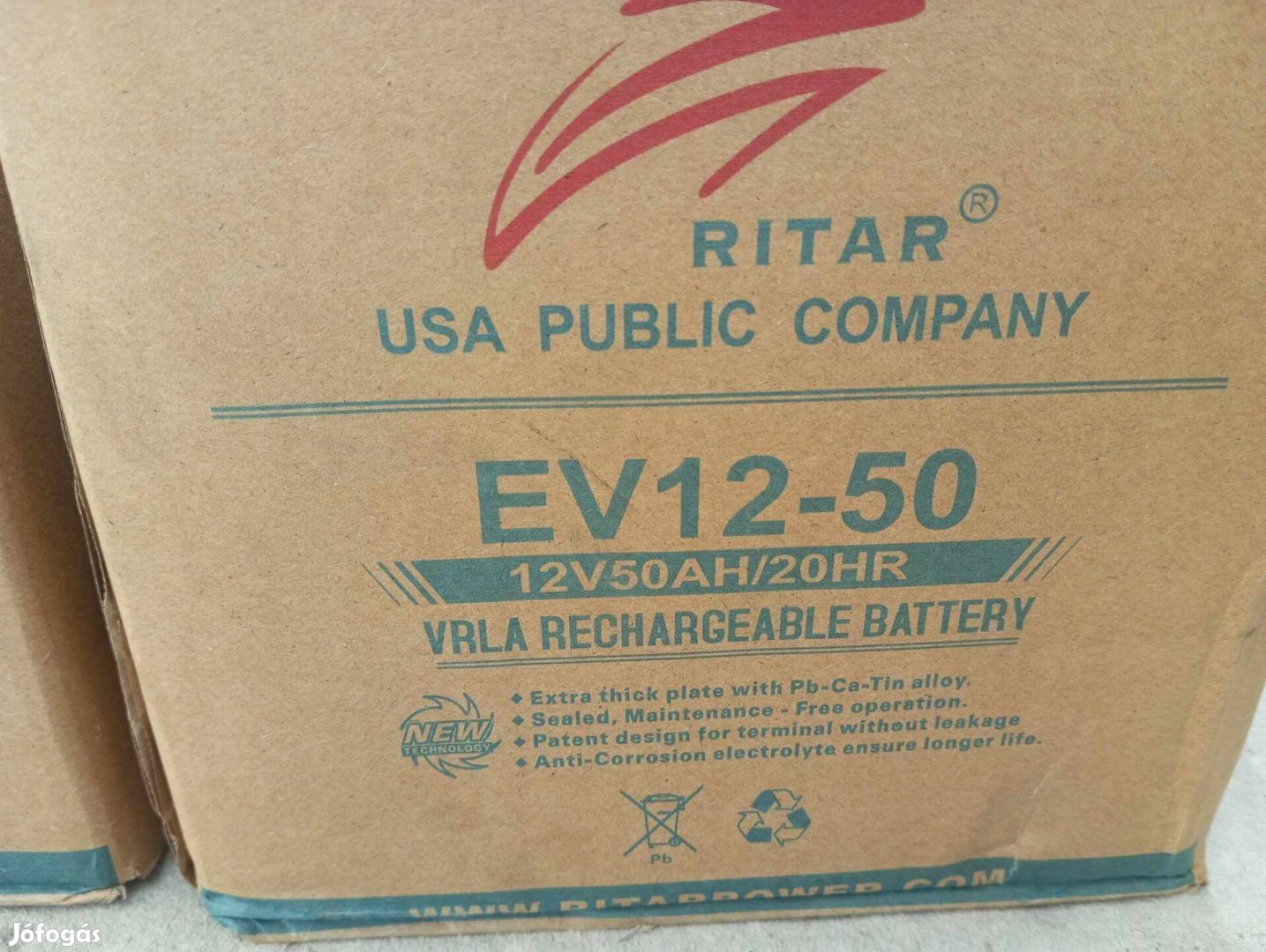 Ritar 12v/50Ah munka akkumulátor