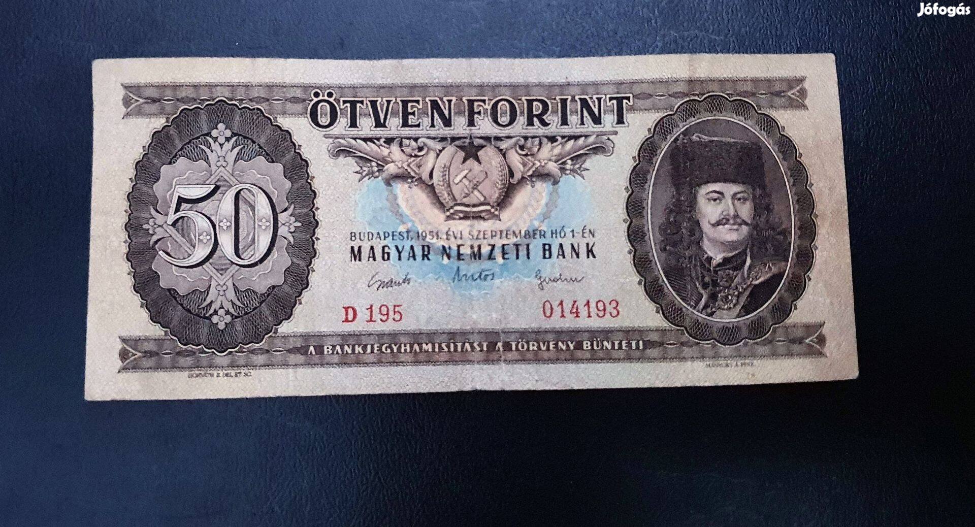 Ritka 1951 - Es 50- Forint