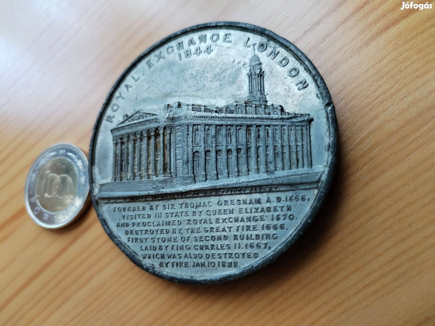 Ritka Angol emlékérem 1844-es eredeti db