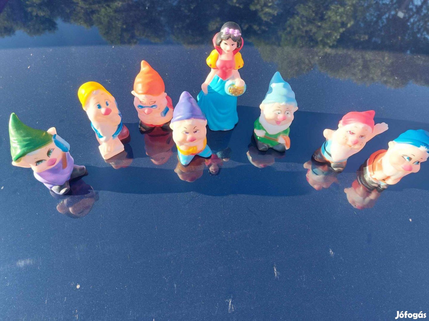 Ritka Hófehérke és a hét törpe gumi figurák. Gyüjtői darab
