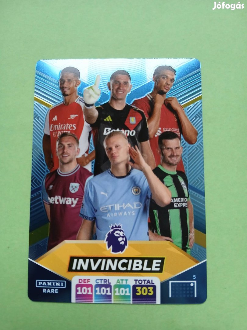 Ritka Premier League 2025 Sapphire Invincible kártya 