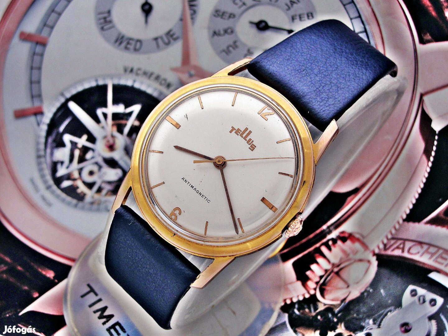 Ritka TellusCortebert svájci karóra az 1950-es évekből