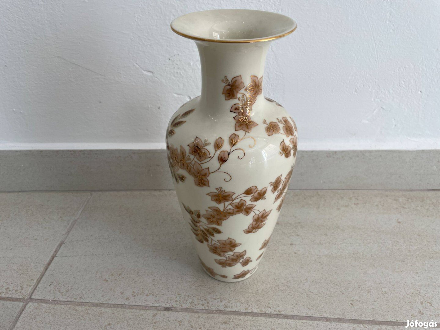 Ritka Zsolnay virág mintás váza porcelán