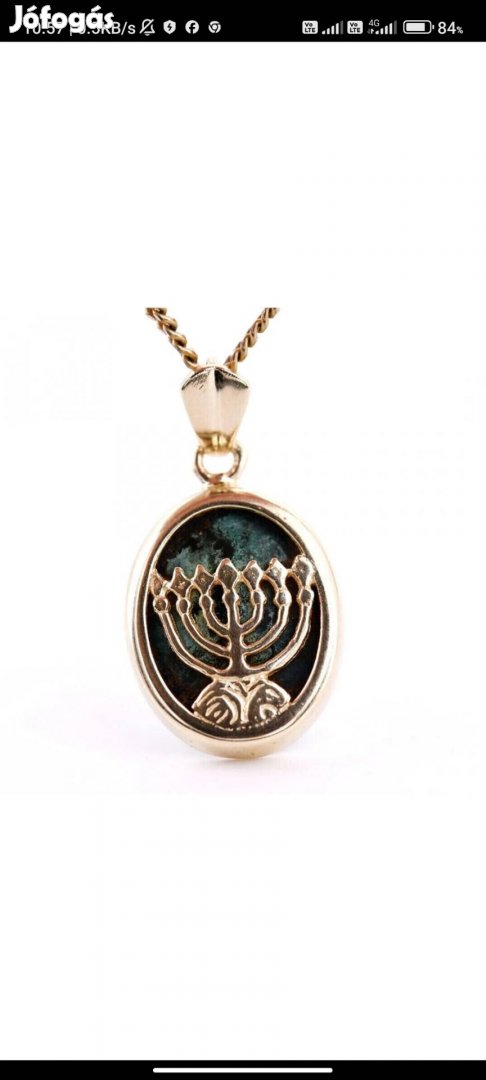 Ritka egyedi Menorah arany medal