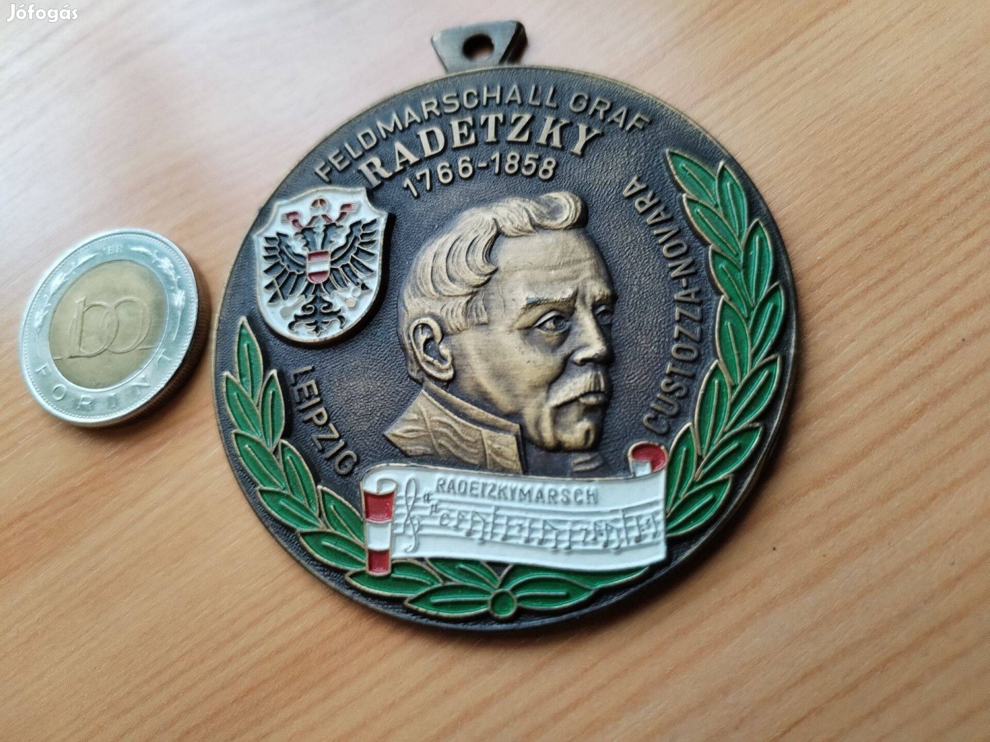 Ritka emlékmedál Radetzky Gróf Feldmarschall