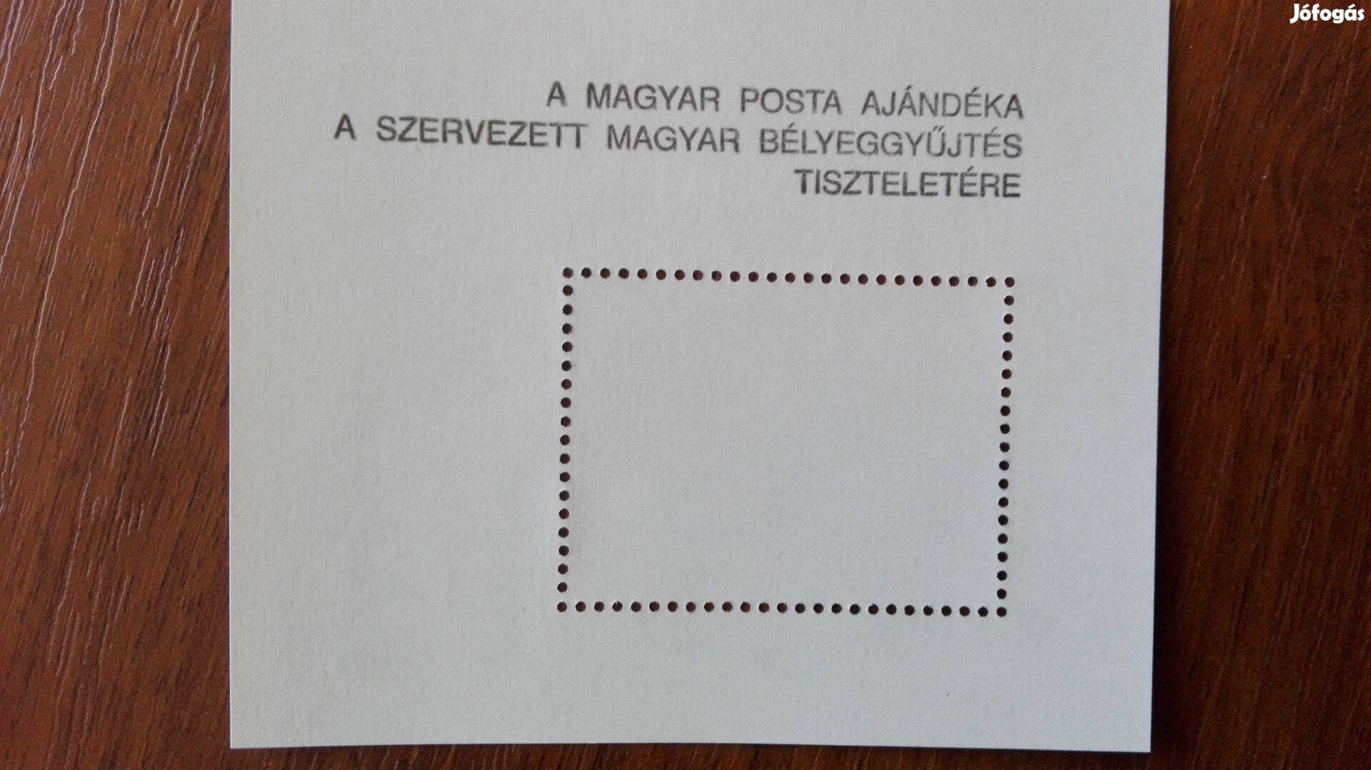 Ritka hátlapi felül nyomattal 1997-es blokk bélyeg