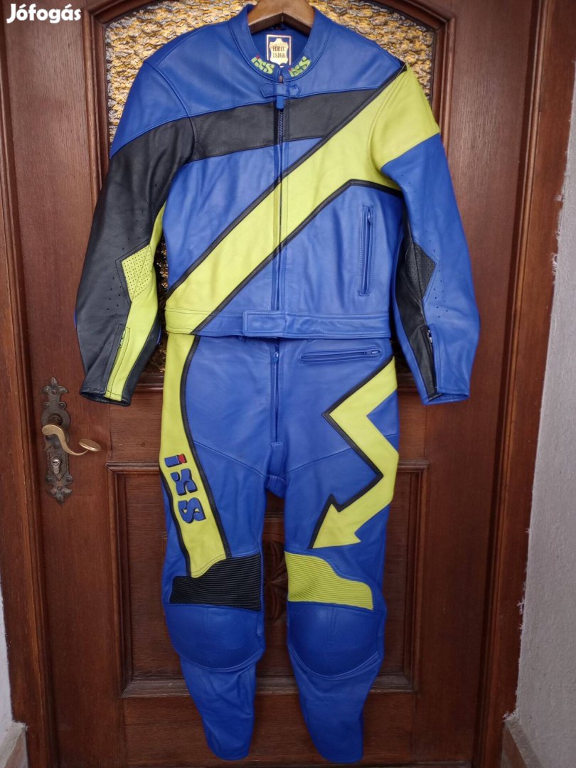 Ritkaság Új állapotú 54-es svájci Ixs vintage minőségi motoros bőrruha