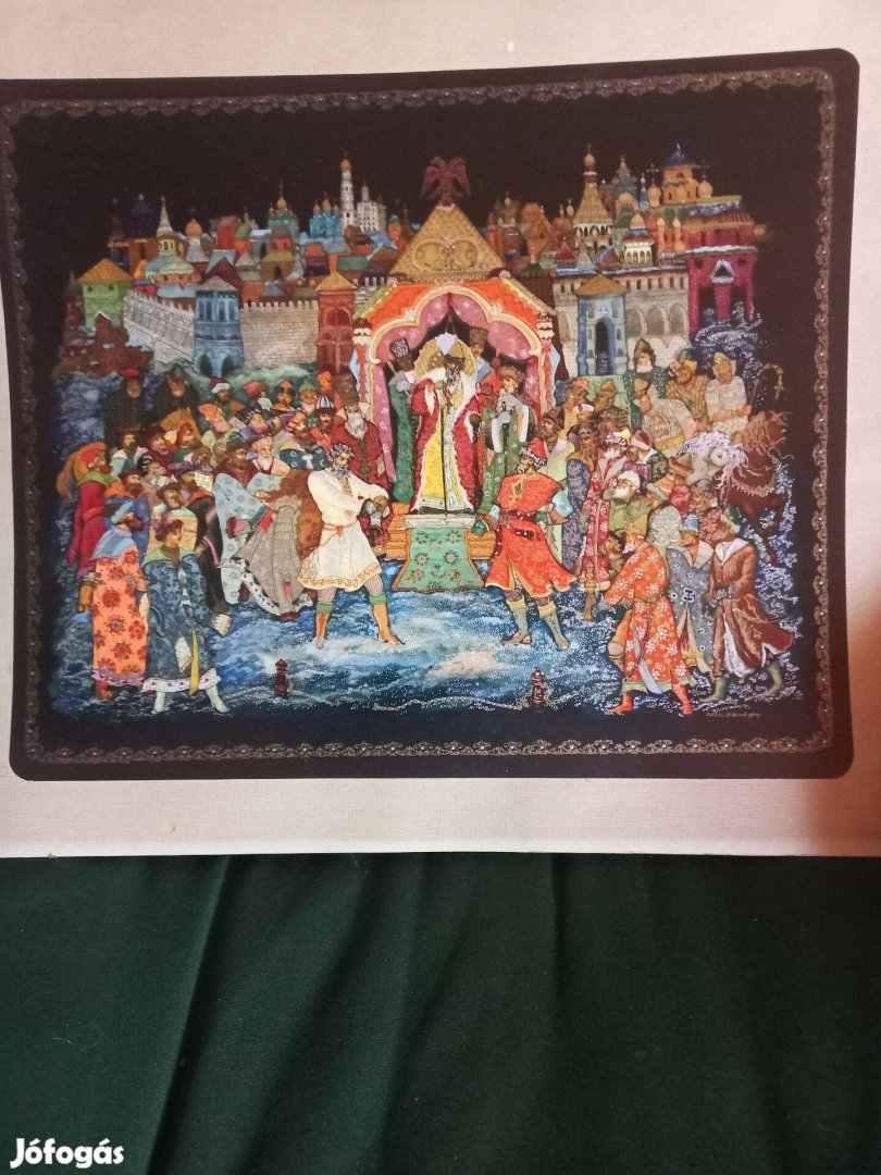 Ritkaság! Az orosz lakkfestészet miniatűrjeinek másolatai.