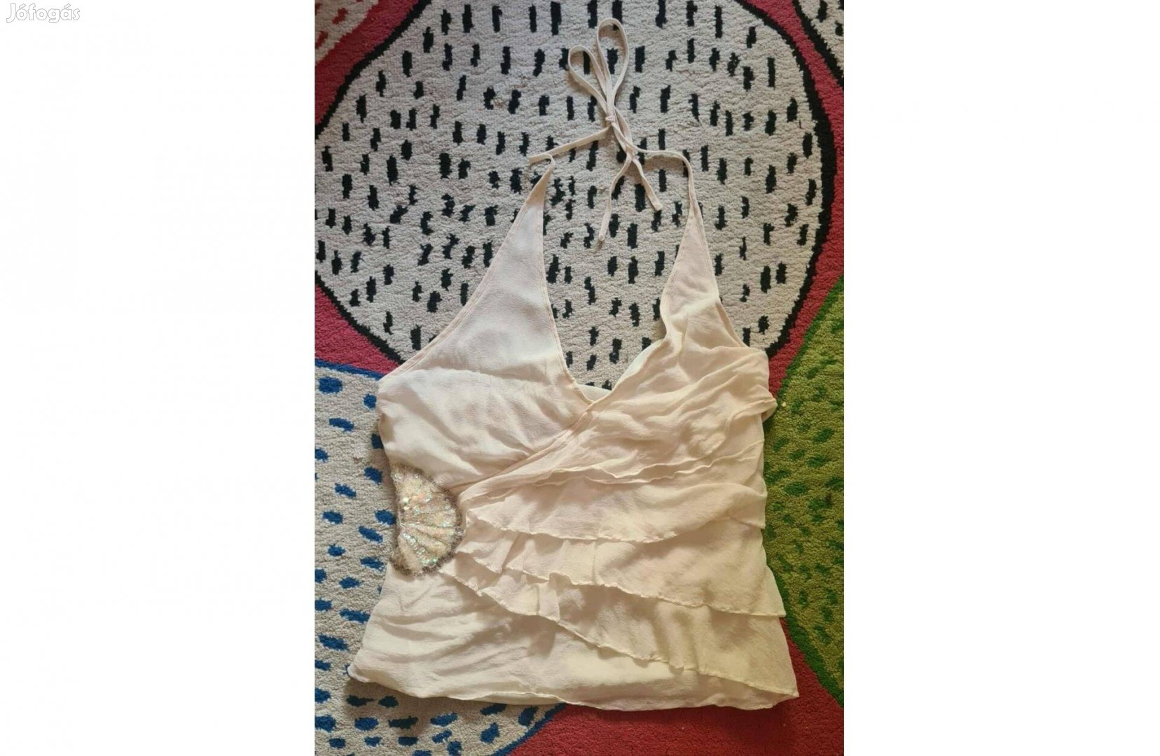 River Island selyem nyakba köthető női felső 16-os