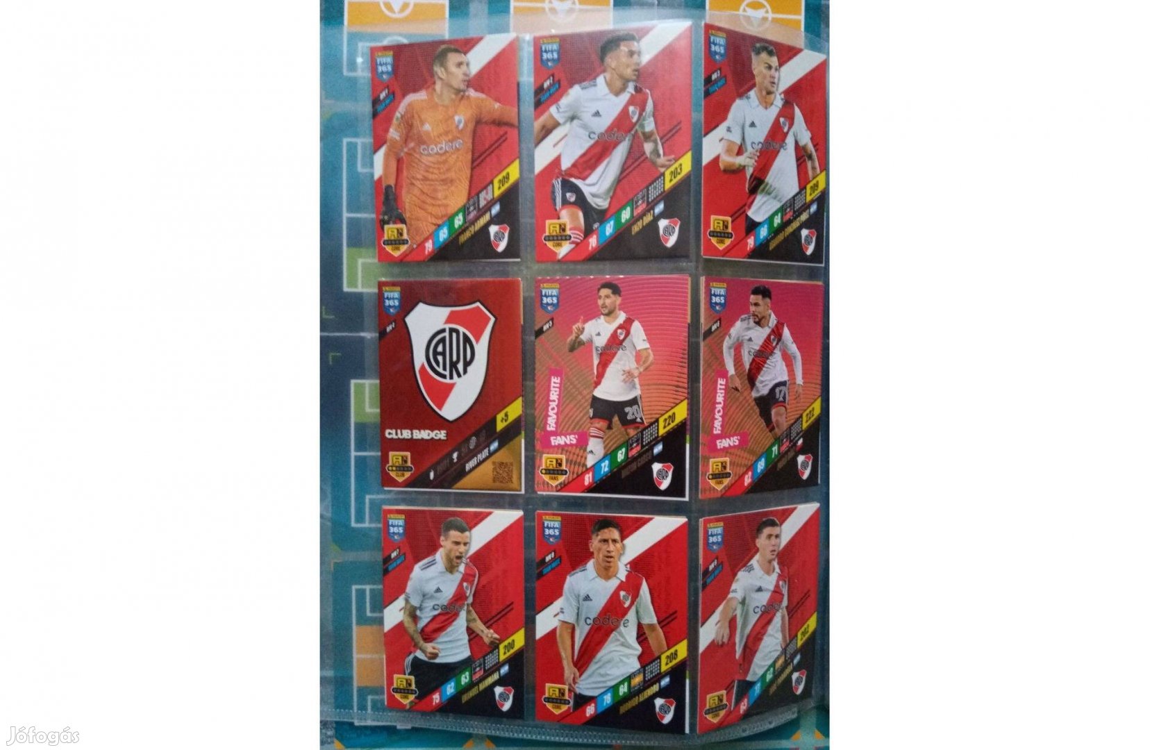 River Plate Teljes sor Panini Fifa 365 2024 focis kártya