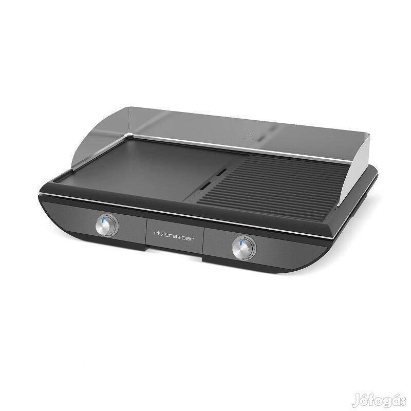 Riviera&Bar Plancha két zónás asztali grillsütő, 53,5x33cm, 2300W