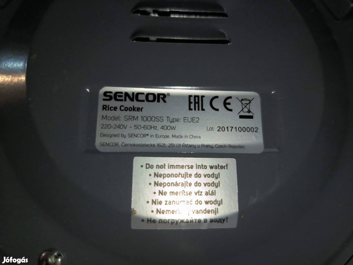 Rizsfőző(SRM 1000SS)