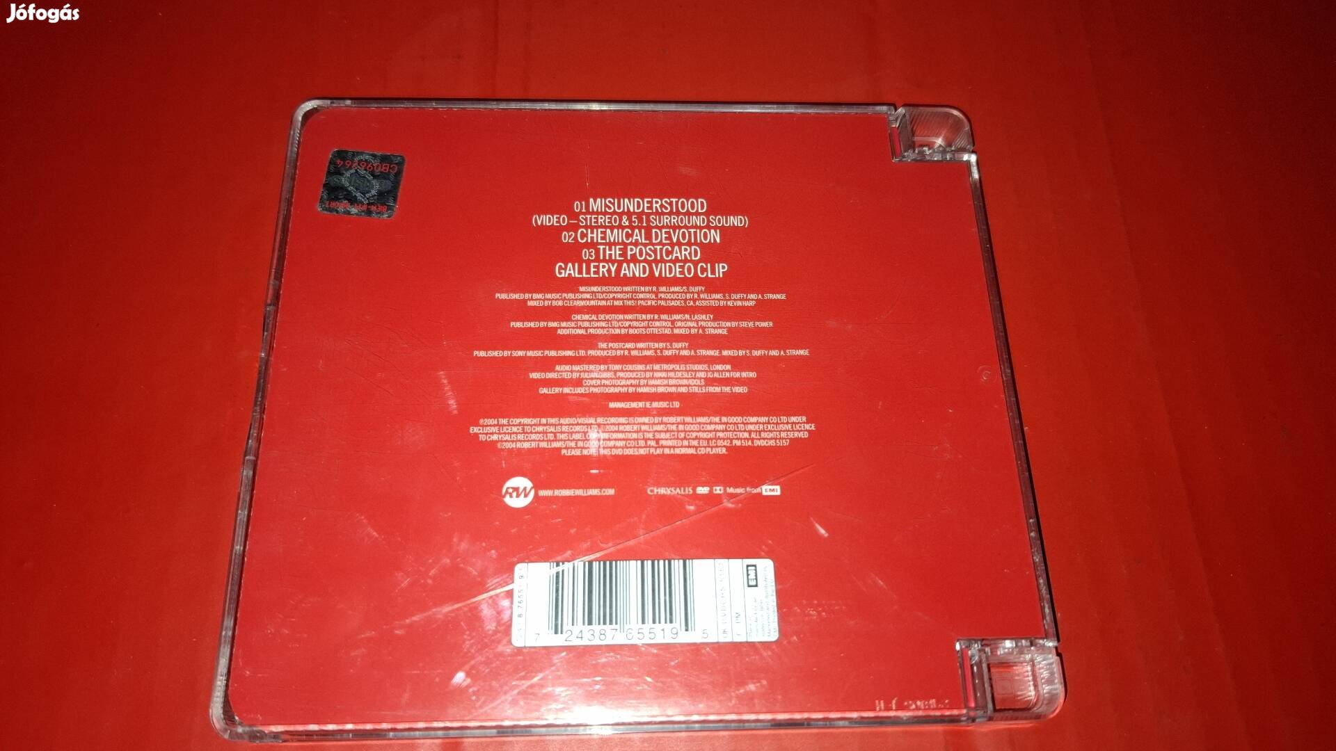 Robbie Williams Misunderstood (maxi ) Dvd 2004 U.K.