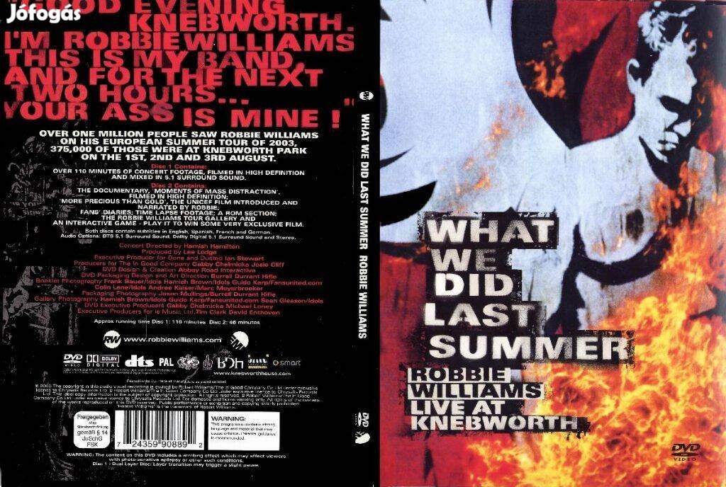 Robbie Williams - What We Did Last Summer dupla DVD