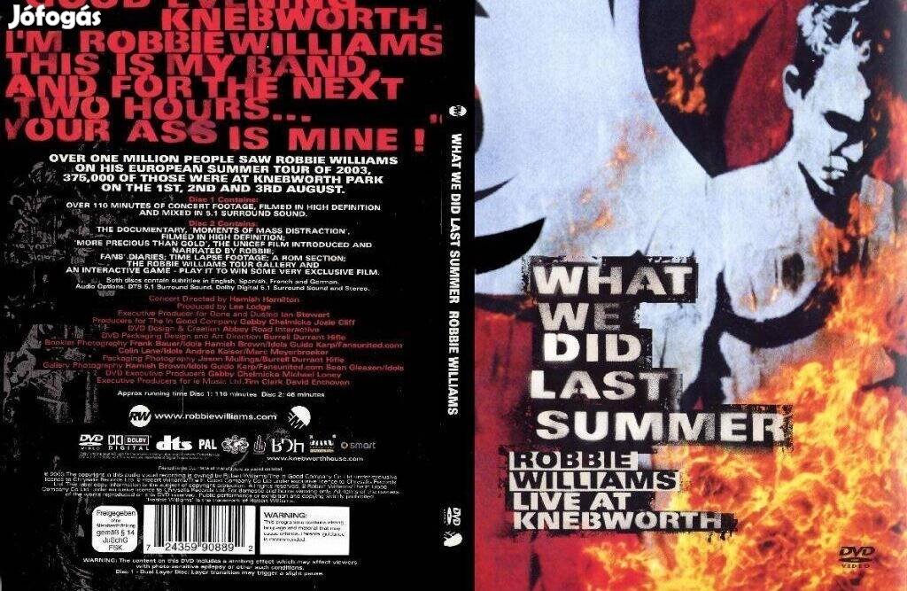 Robbie Williams - What We Did Last Summer dupla DVD