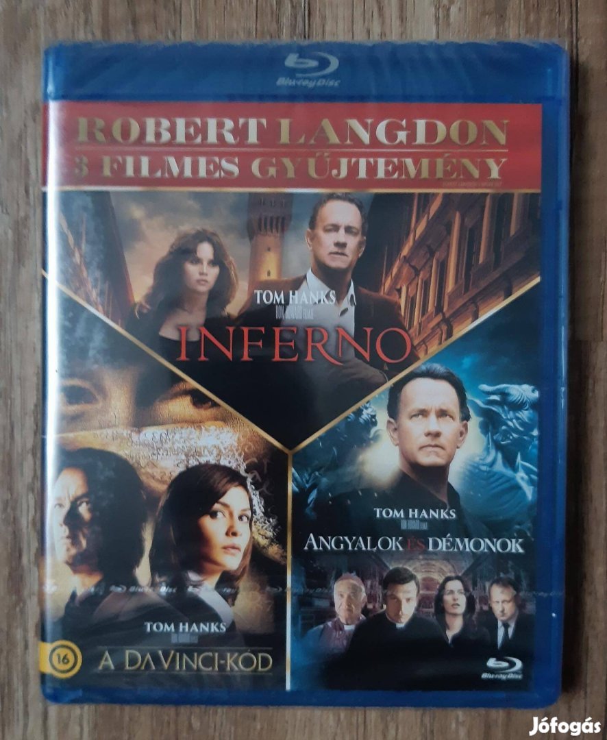 Robert Langdon 3 filmes gyűjtemény (3 Blu-Ray) (bontatlan)