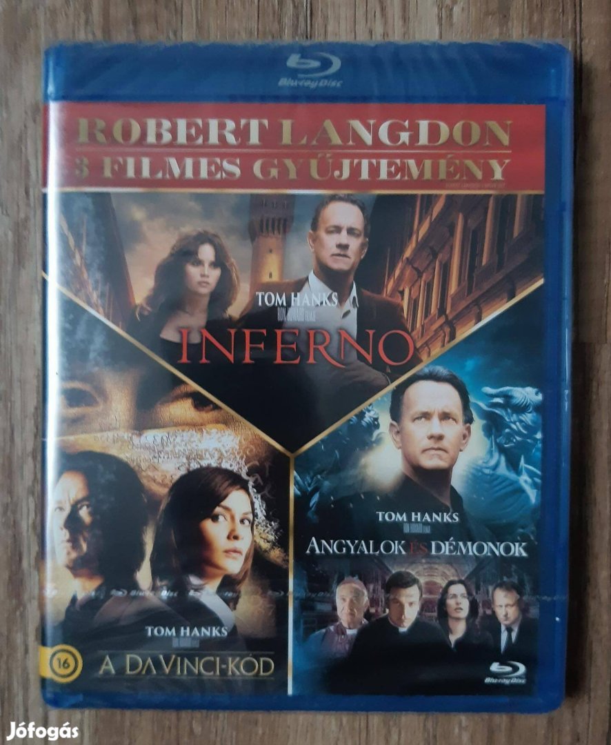 Robert Langdon 3 filmes gyűjtemény (3 Blu-Ray) (bontatlan)