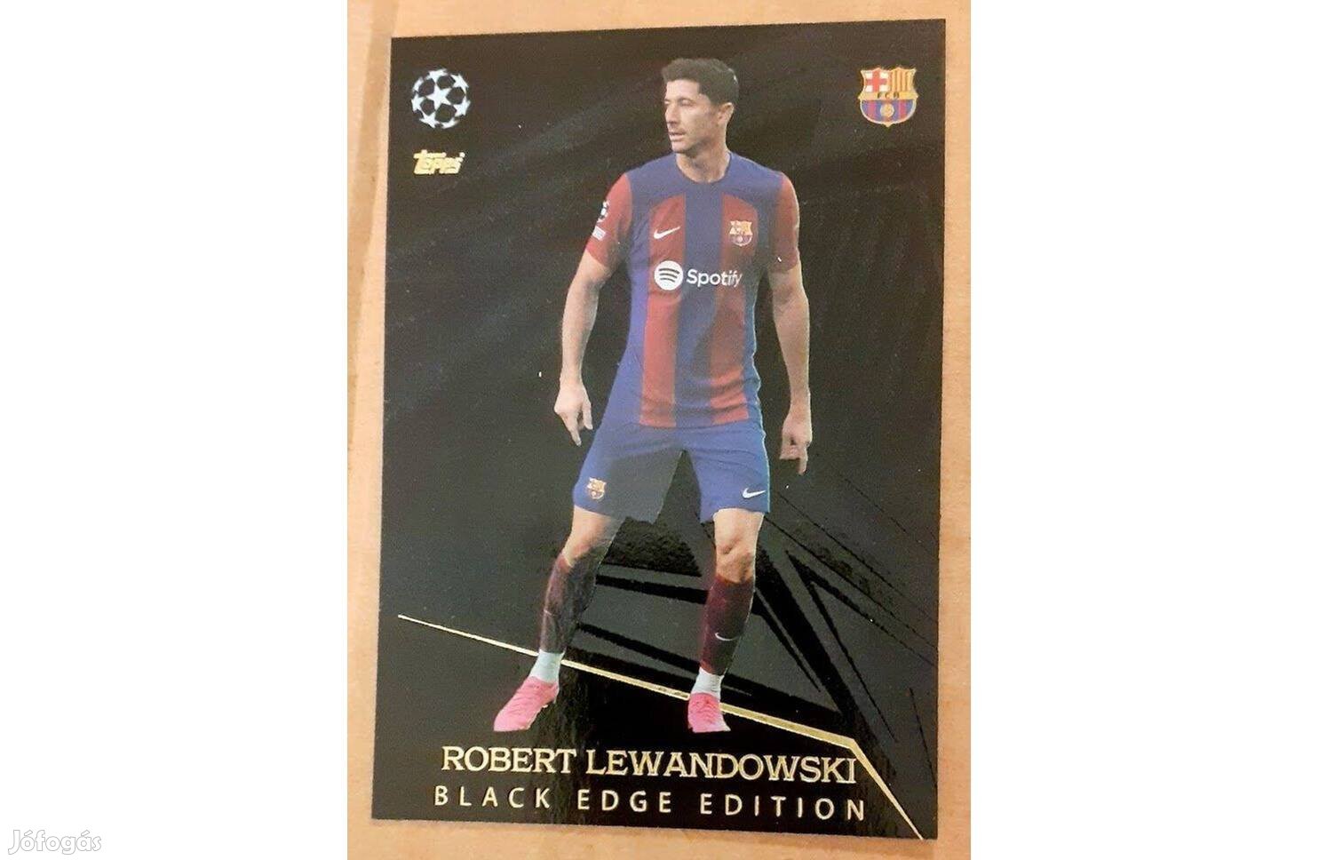 Robert Lewandowski Barcelona Black Edge Edition focis kártya 2024