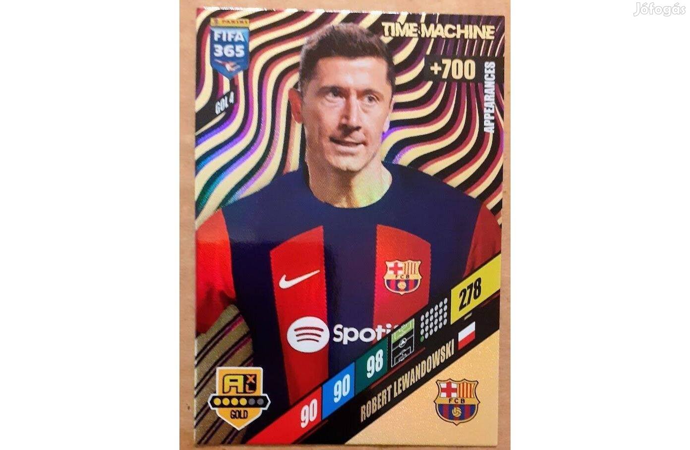 Robert Lewandowski Barcelona Time Machine focis kártya Panini 2024