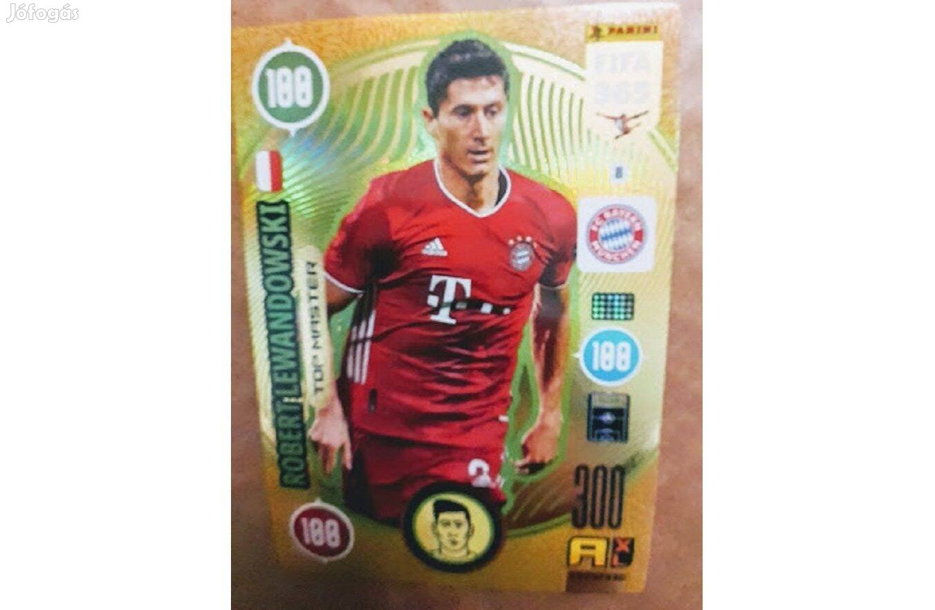 Robert Lewandowski Bayern München Top Master focis kártya Panini 2021