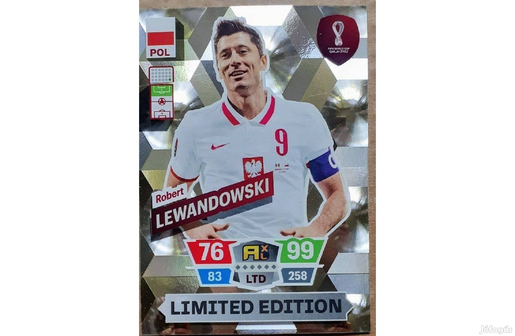 Robert Lewandowski Lengyelország Limited focis kártya Qatar 2022