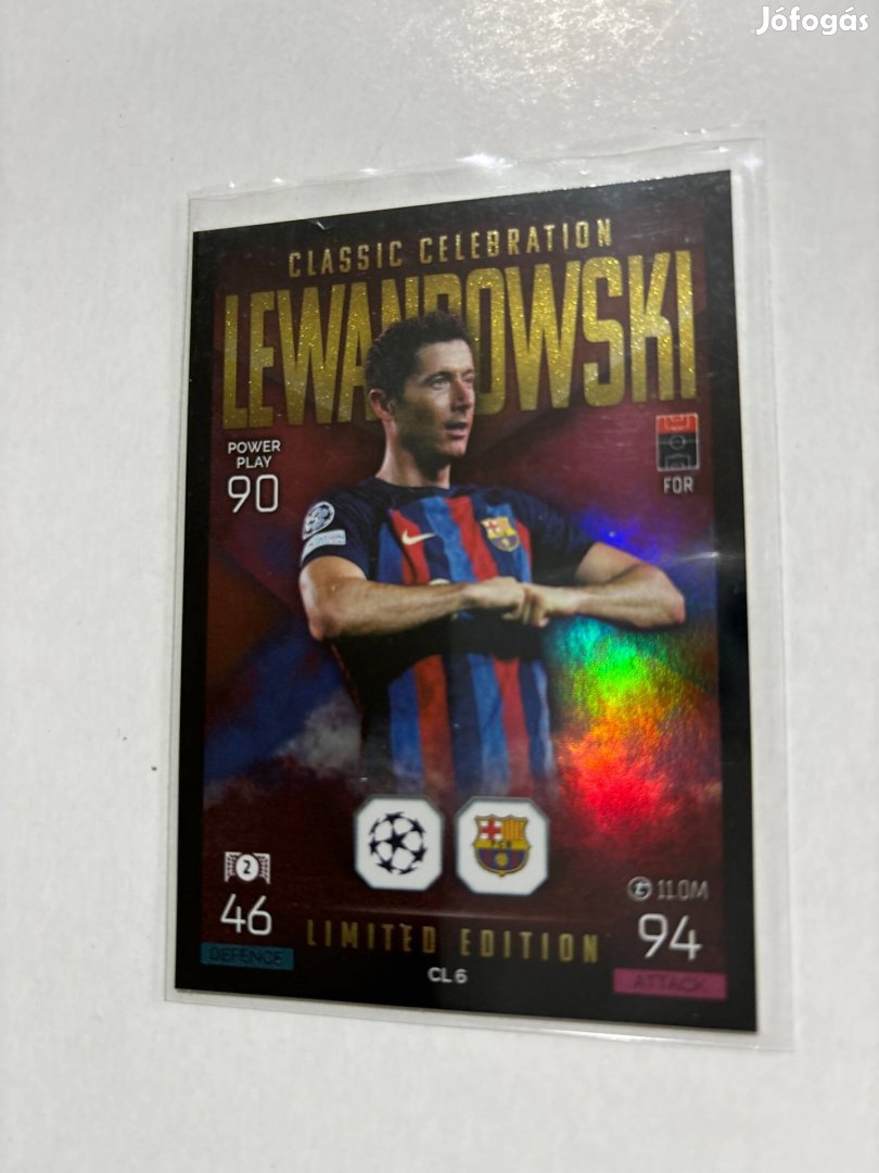 Robert Lewandowski focis kártya Topps