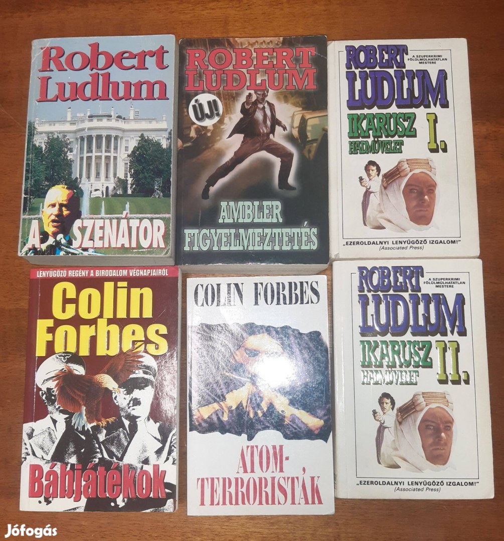 Robert Ludlum és Colin Forbes könyvek