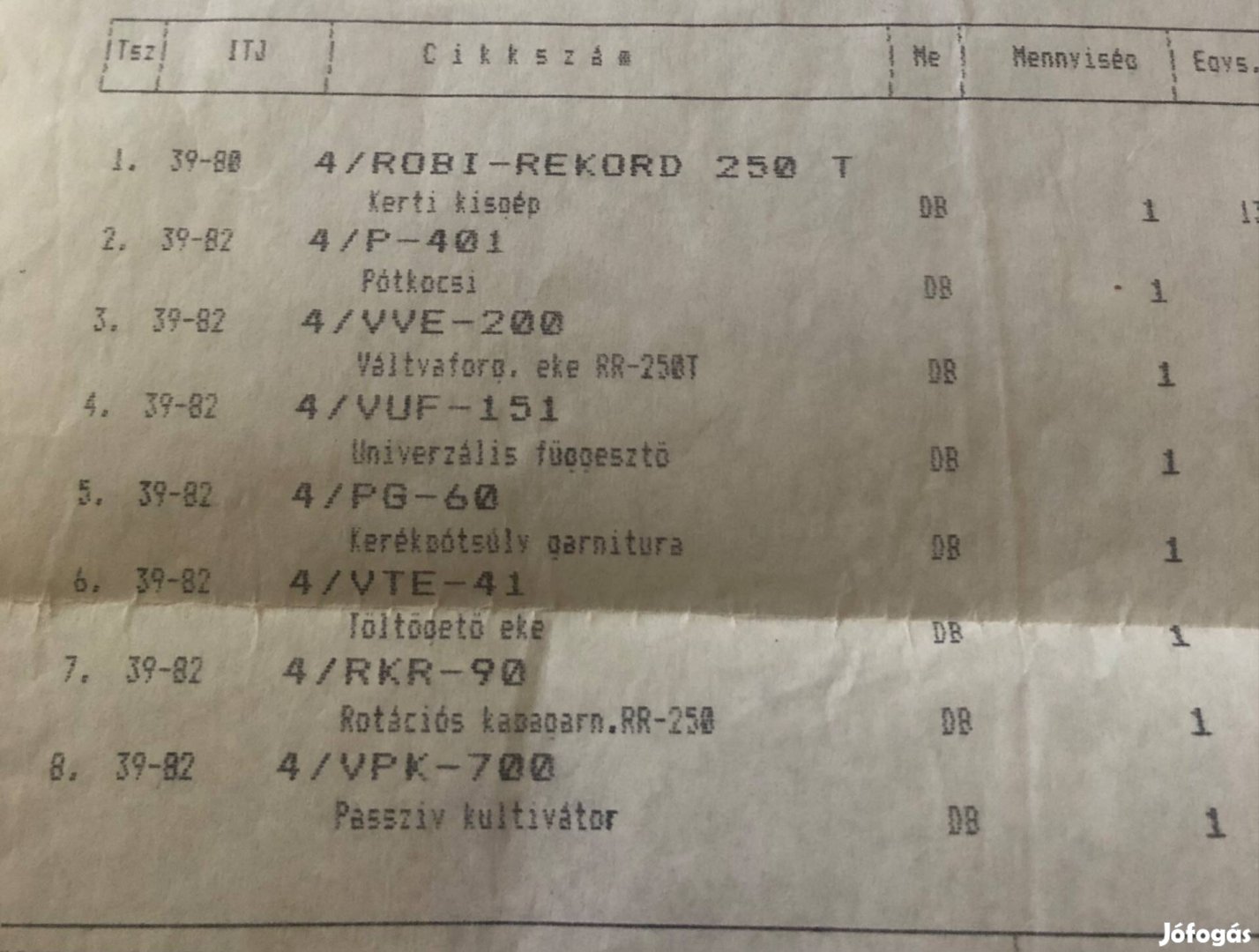 Robi 259T kert traktor és tartozékai eladók