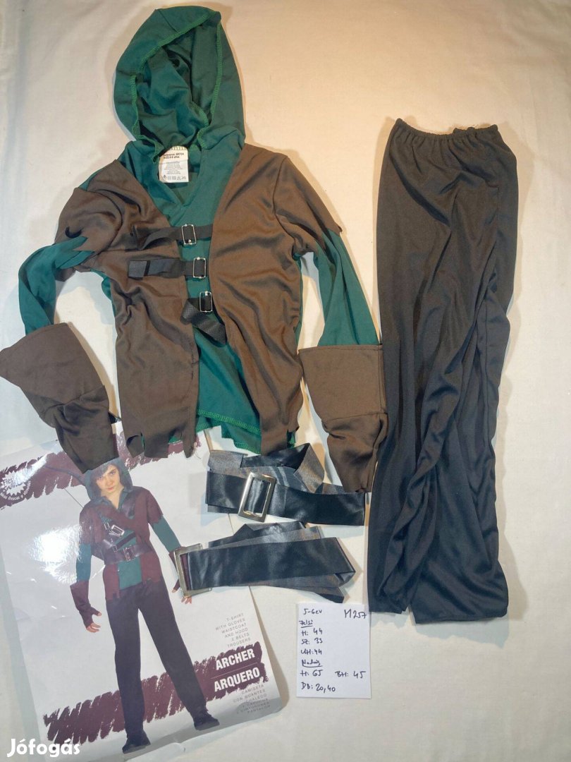 Robin Hood jelmez, íjász jelmez 5-6 év M257
