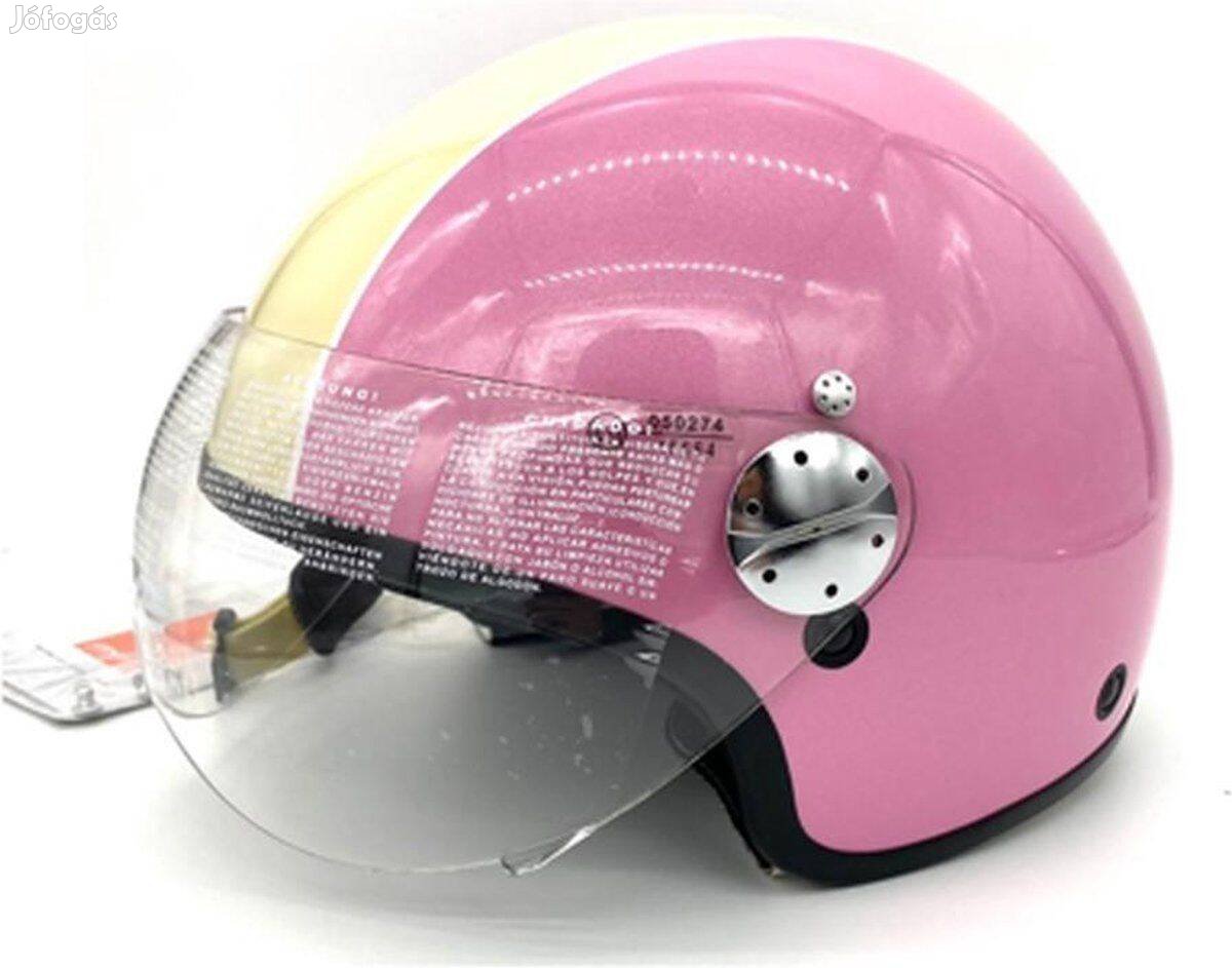 Robogó sisak | motoros sisak | yahama | Bye helmets | rózsaszín Demi J