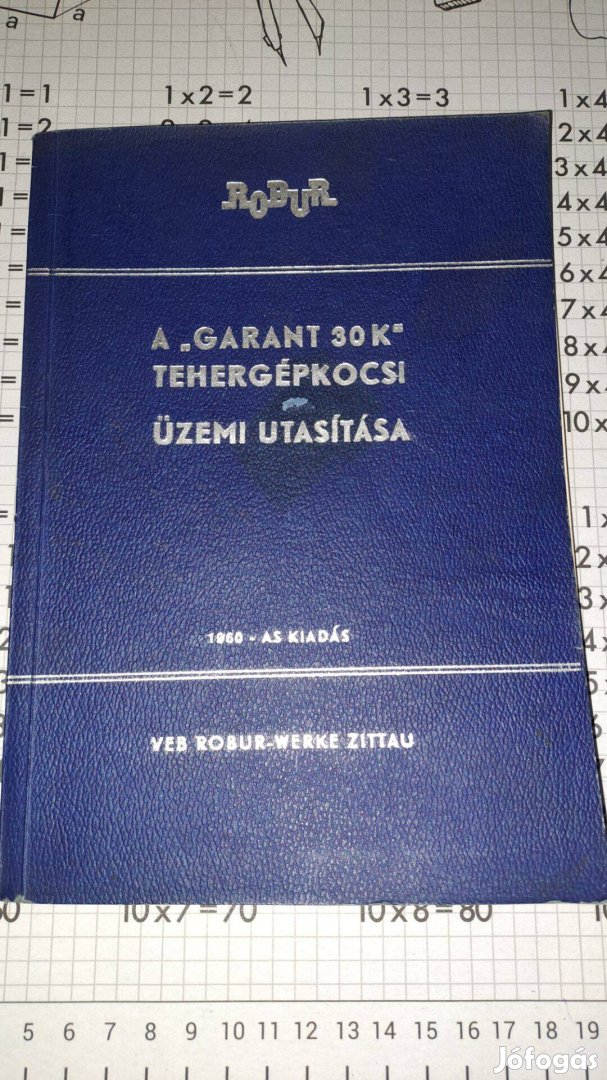 Robur, Garant 30K szerelési könyv