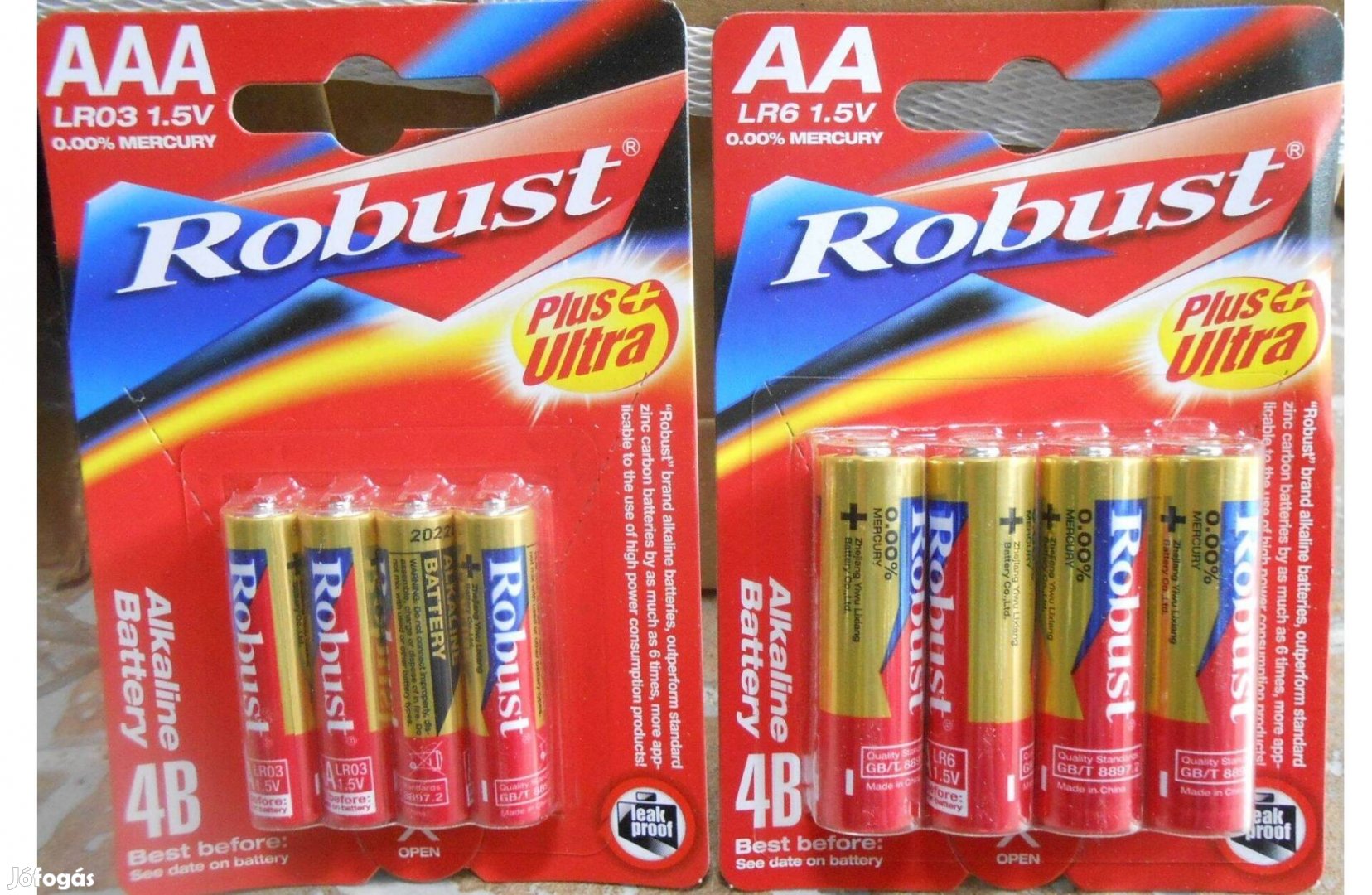 Robust vékony ceruza AAA és ceruza AA elem 1,5V Nagyon jó minőségű!