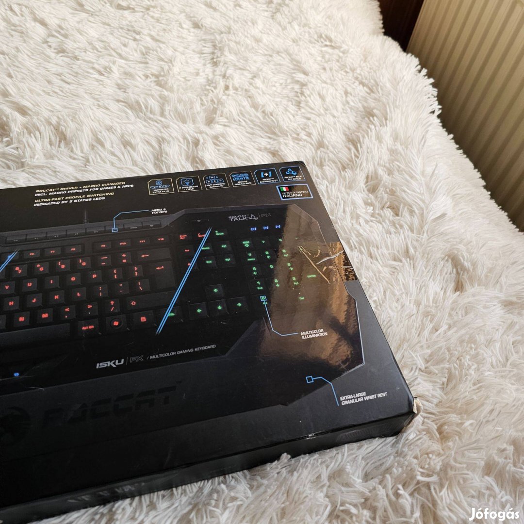 Roccat Isku FX UK gamer billentyűzet új dobozos olasz kiosztás