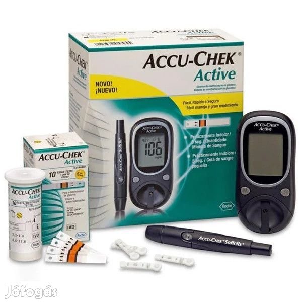 Roche ACCU CHEK ACTIVE KIT VÉRCUKORMÉRŐ szett