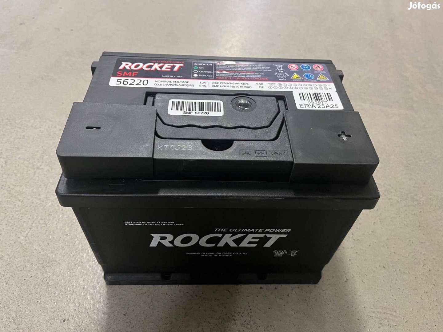 Rocket 12V 62Ah akkumulátor