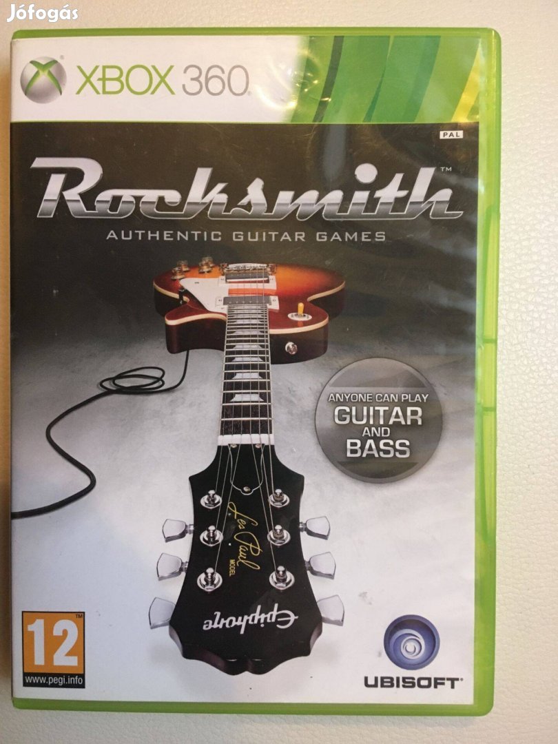 Rocksmith eredeti Xbox 360 játék, kábel nincs hozzá