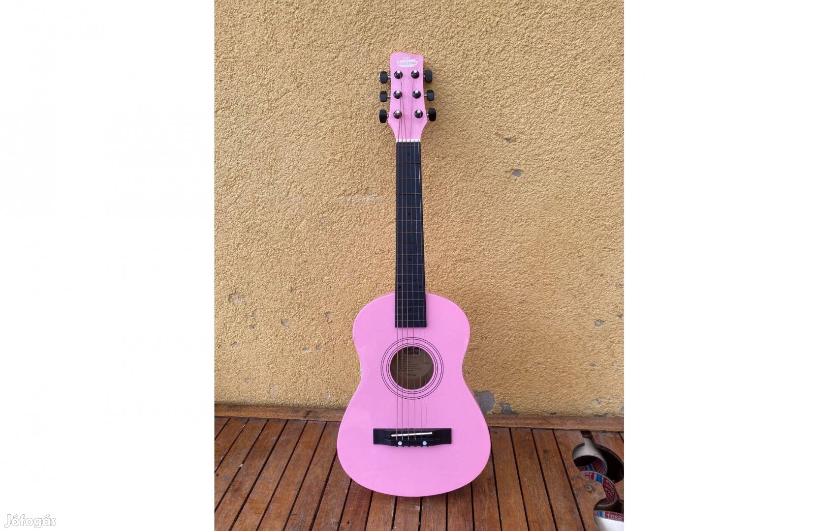 Rockstar 1/2 Gyakorló Gitár Kislánynak Rózsaszín Pink