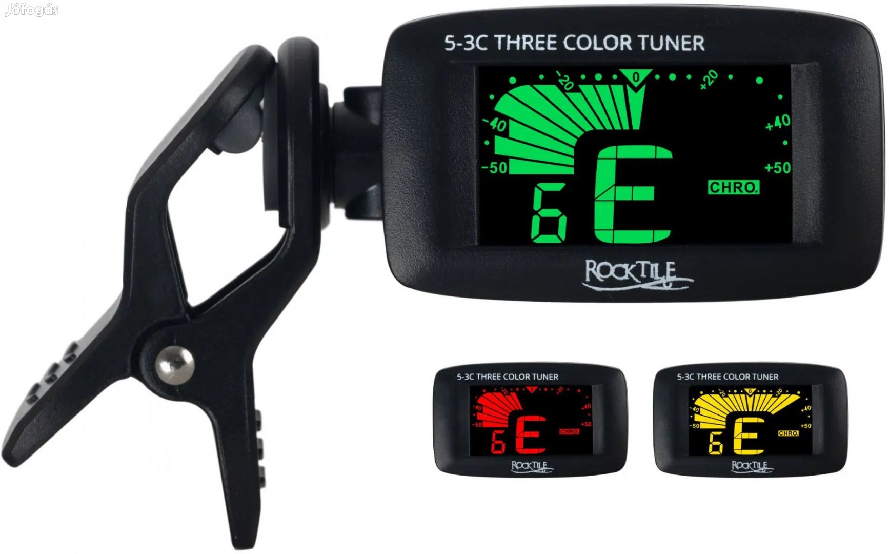 Rocktile 5-3C háromszínű clip tuner