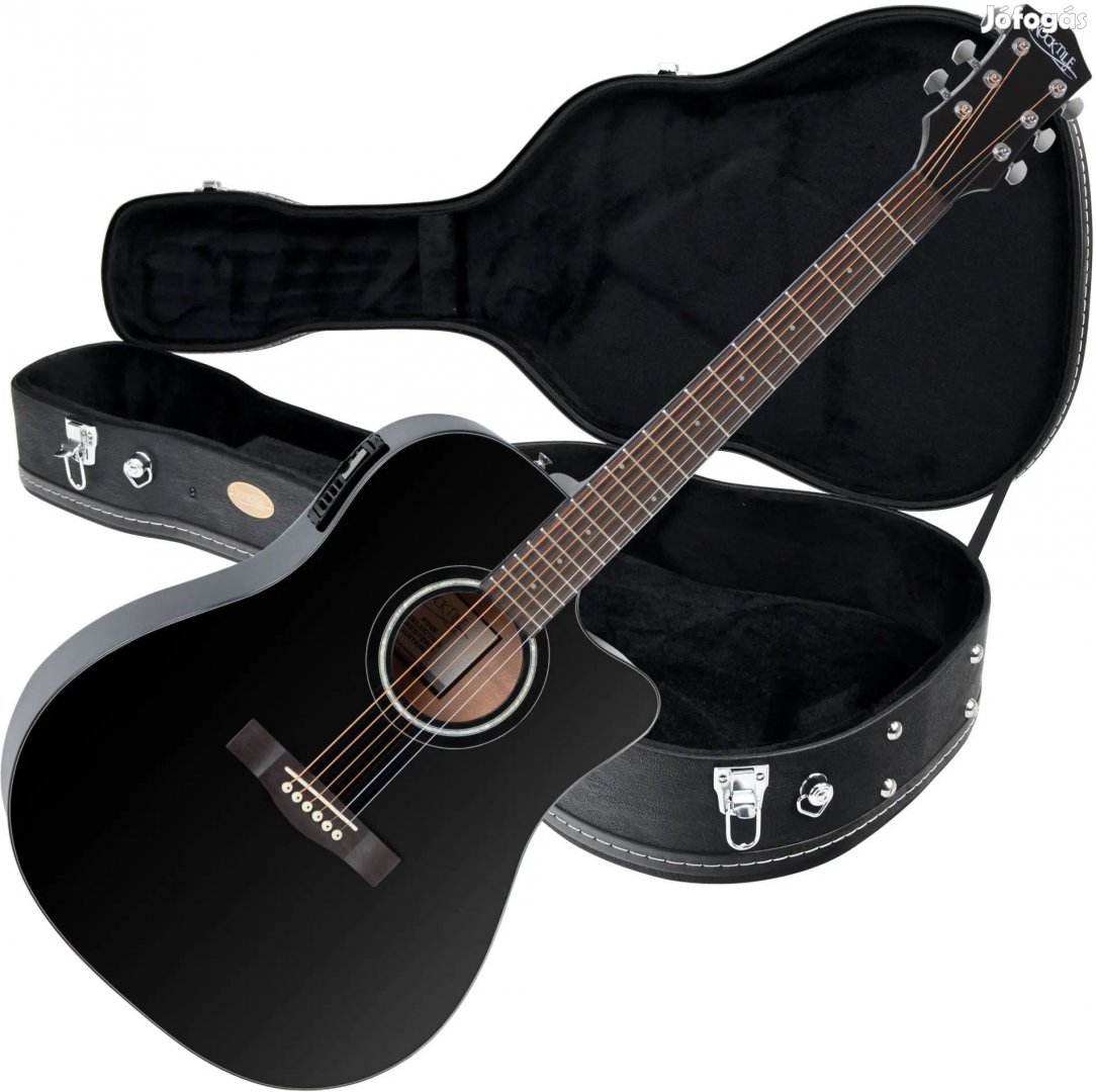 Rocktile D-60CE Akusztikus Gitár Fekete KÉSZLET, tartalmazza a tokot