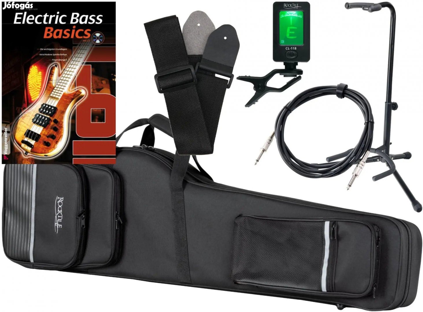 Rocktile E-Bass LK + Kiegészítő Kezdő Szett Könnyűtokkal
