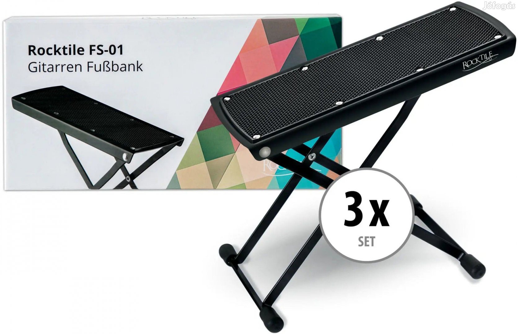 Rocktile Gitár lábpárnák fekete 3 darabos készlet