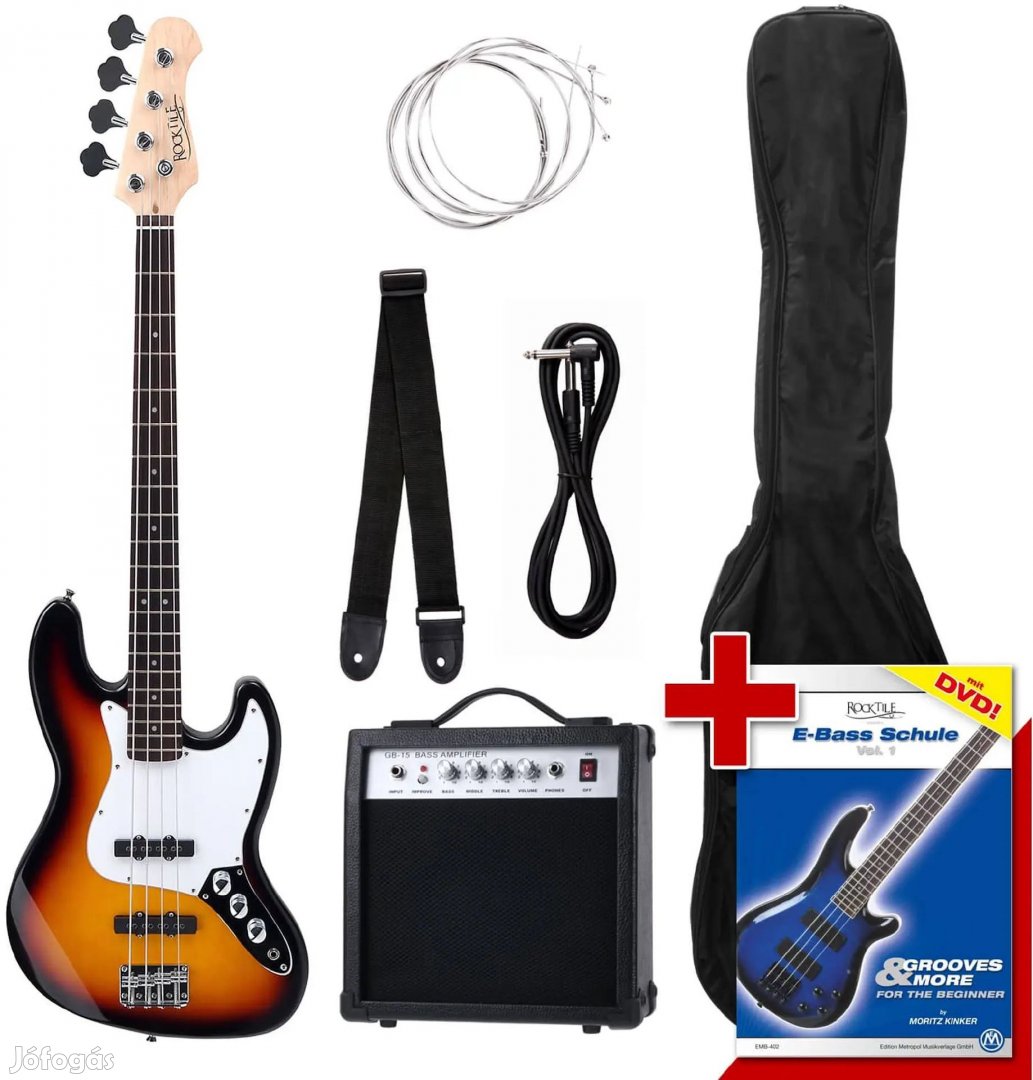 Rocktile Groover's JB E-Basszus Szett Sunburst