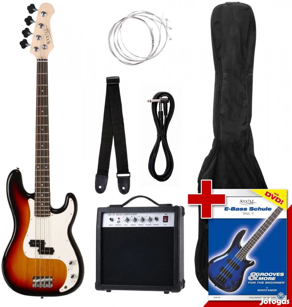 Rocktile Groover's PB E-Basszus Szett Sunburst