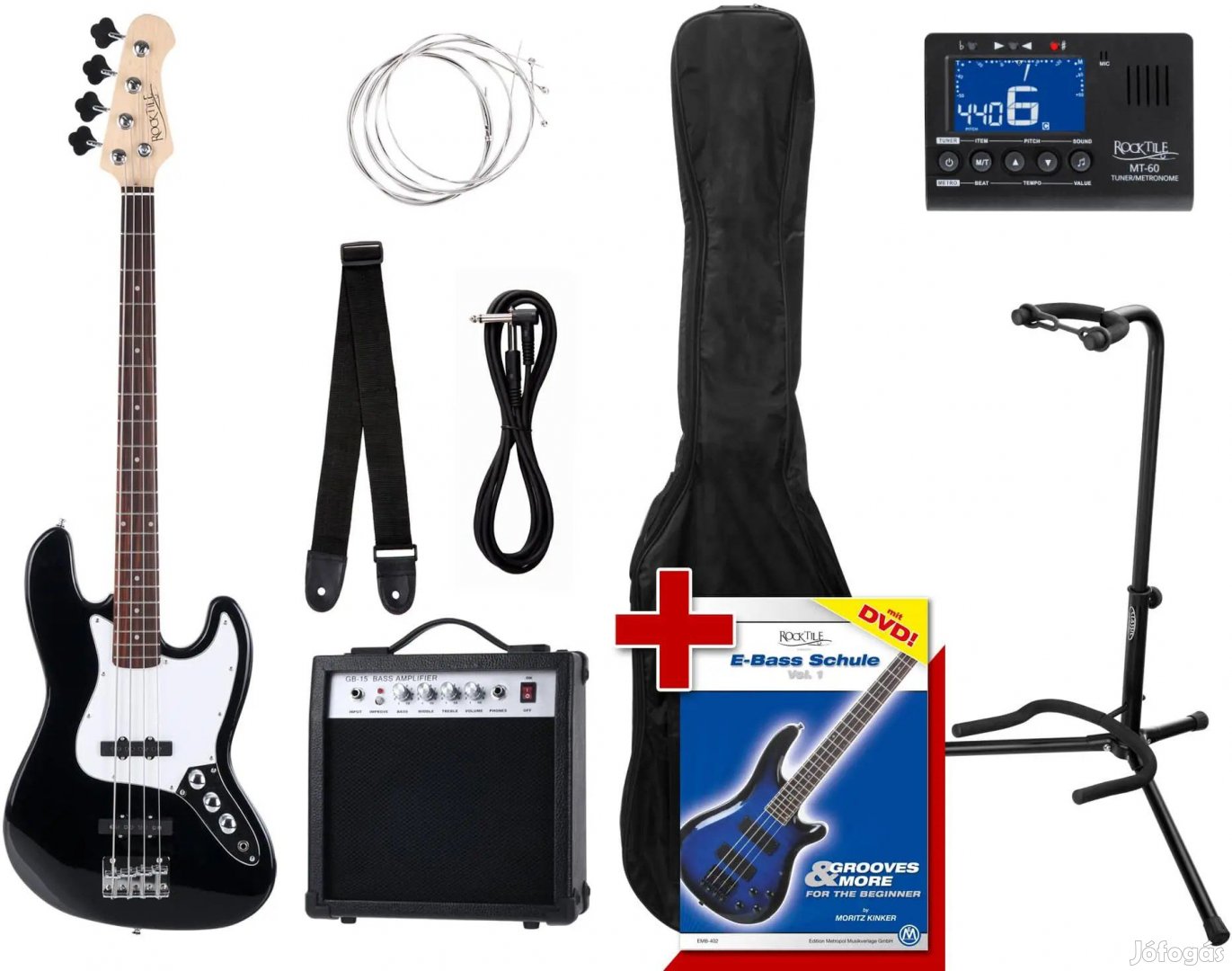 Rocktile Groovers Pack JB E-Basszus Szett II Fekete