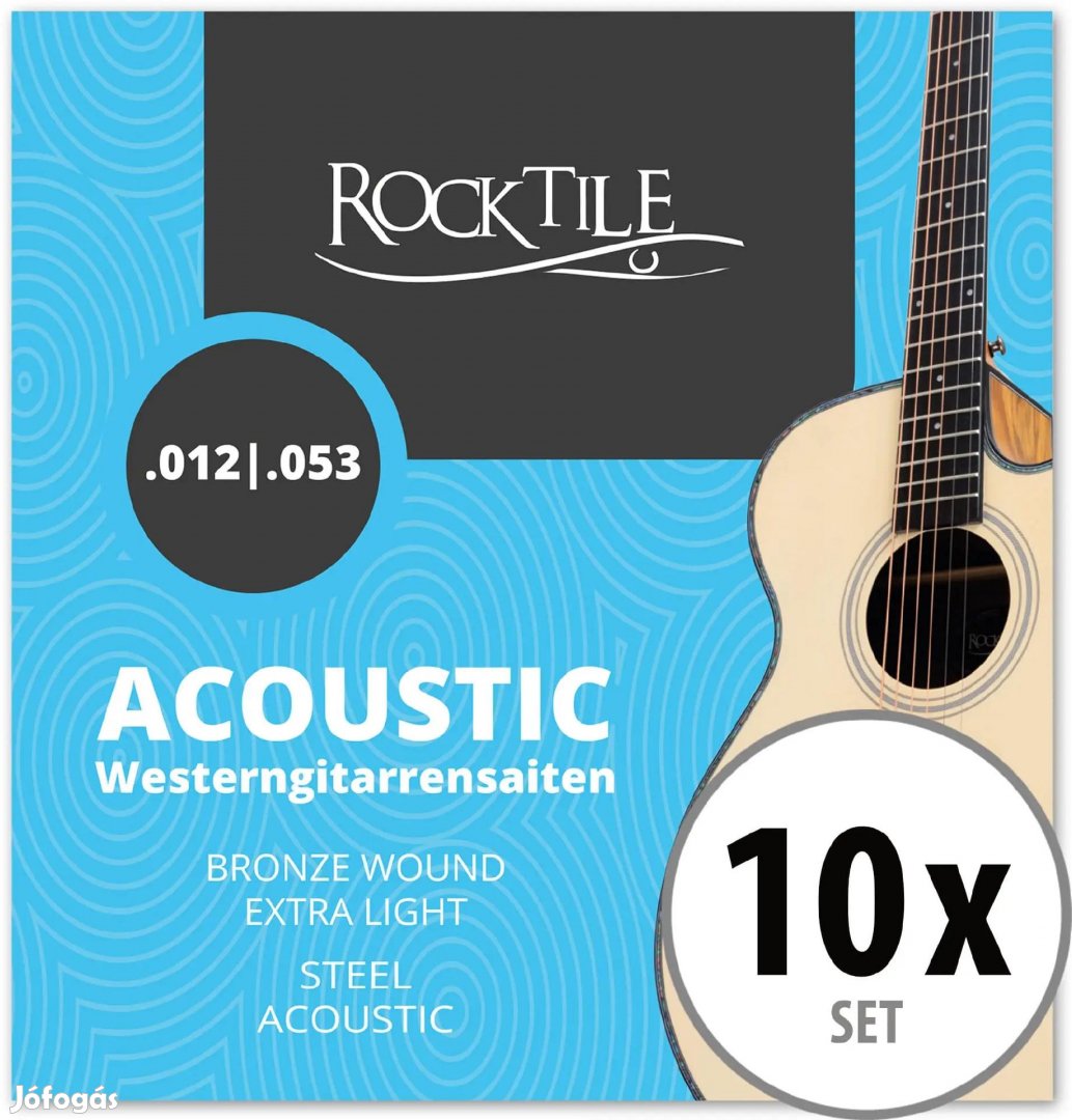 Rocktile Húrok Akusztikus Gitárhoz Könnyű 10x Szett
